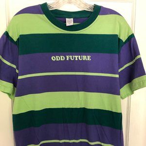 Odd Future Mint & Purple Striped Knit T-Shirt